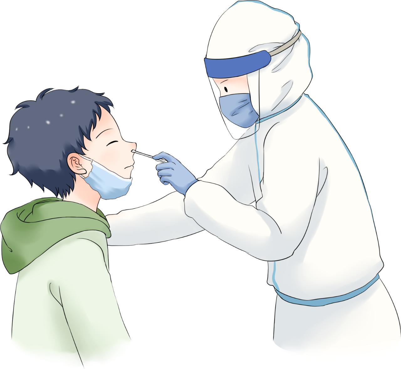 鼻拭子采樣效果圖 鼻拭子采樣效果圖